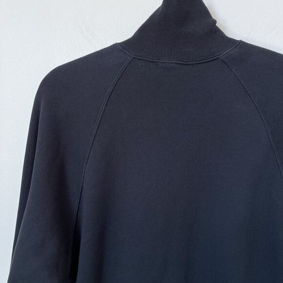 Marissa Webb So Uptight Funnel Neck Zip Sweatshirt Black XS Minimalist Neutral - Picture 8 of 14